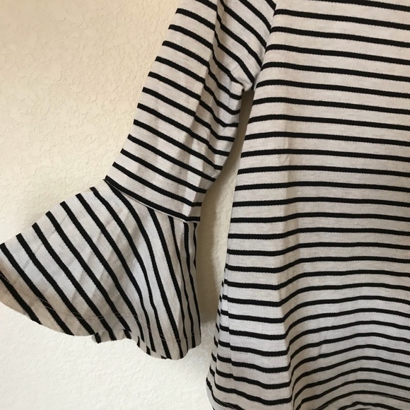 NWT Bell sleeve stripped Anthropologie tee - Picture 3 of 4